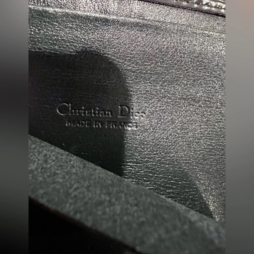 Vintage Christian Dior Trotter Bifold Wallet Navy Blue